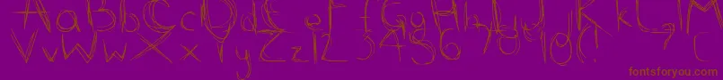 En savoir plus sur la police ScribbleScratch Police ScribbleScratch – polices brunes sur fond violet