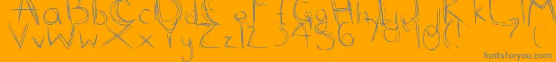 Police ScribbleScratch – polices grises sur fond orange