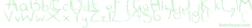 ScribbleScratch Font – Green Fonts on White Background