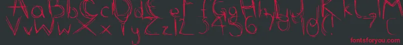 More about ScribbleScratch Font ScribbleScratch Font – Red Fonts on Black Background