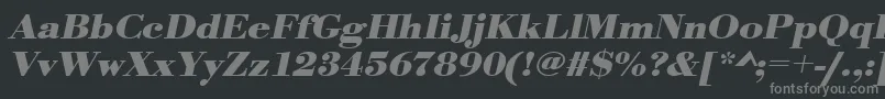 UrwbodonitextwidBoldOblique Font – Gray Fonts on Black Background