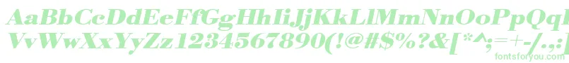 フォントUrwbodonitextwidBoldOblique – 緑のフォント