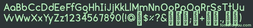 CreamDemo Font – Green Fonts on Black Background