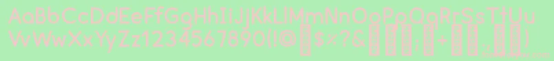 CreamDemo Font – Pink Fonts on Green Background