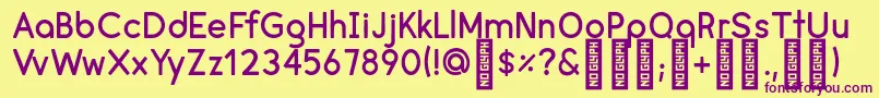 CreamDemo Font – Purple Fonts on Yellow Background