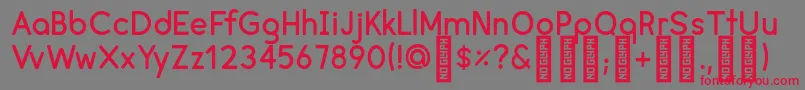 CreamDemo Font – Red Fonts on Gray Background