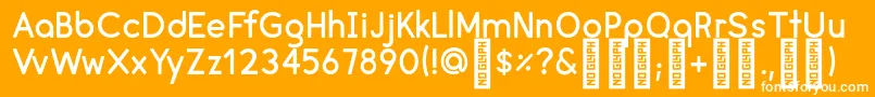 Шрифт CreamDemo – белые шрифты на оранжевом фоне