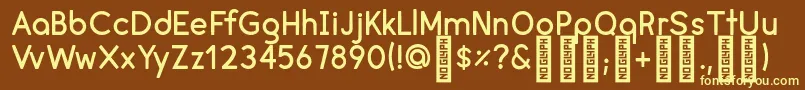 Шрифт CreamDemo – жёлтые шрифты на коричневом фоне