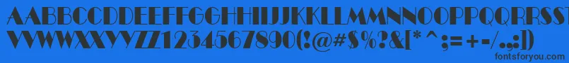 ABenttitulnr Font – Black Fonts on Blue Background