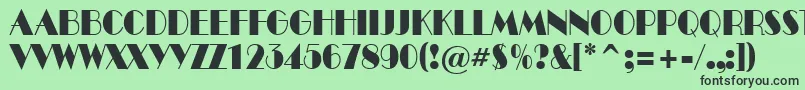 ABenttitulnr Font – Black Fonts on Green Background