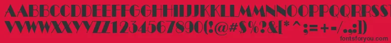 ABenttitulnr Font – Black Fonts on Red Background