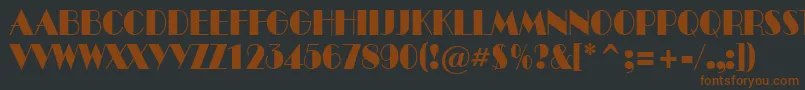 ABenttitulnr Font – Brown Fonts on Black Background