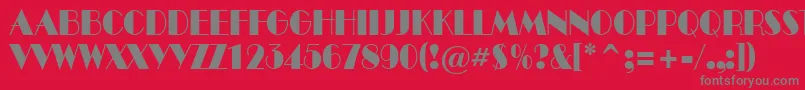 ABenttitulnr Font – Gray Fonts on Red Background