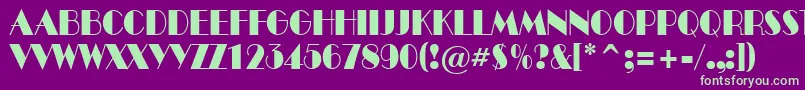 ABenttitulnr Font – Green Fonts on Purple Background