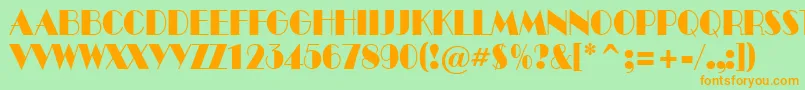 ABenttitulnr Font – Orange Fonts on Green Background