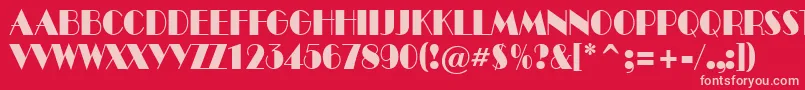 ABenttitulnr Font – Pink Fonts on Red Background