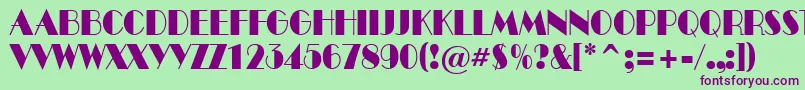 ABenttitulnr Font – Purple Fonts on Green Background