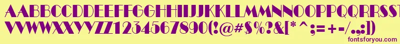 ABenttitulnr Font – Purple Fonts on Yellow Background