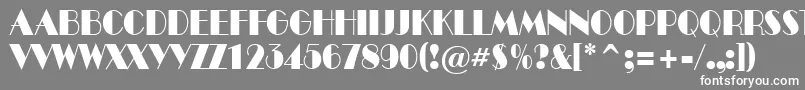 フォントABenttitulnr – 灰色の背景に白い文字