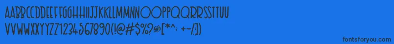 Шрифт Texastoast – чёрные шрифты на синем фоне