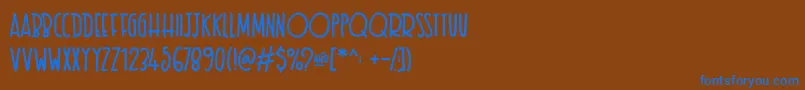 Шрифт Texastoast – синие шрифты на коричневом фоне