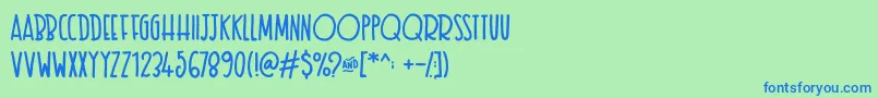 Texastoast Font – Blue Fonts on Green Background