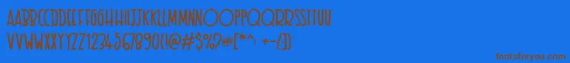 Texastoast Font – Brown Fonts on Blue Background