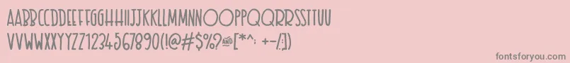 フォントTexastoast – ピンクの背景に灰色の文字