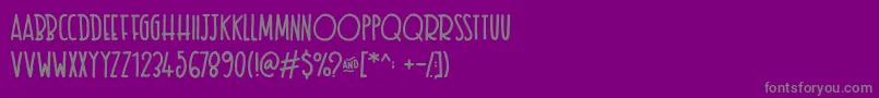 Texastoast Font – Gray Fonts on Purple Background