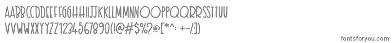 フォントTexastoast – 白い背景に灰色の文字