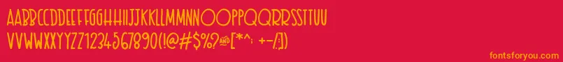 Texastoast Font – Orange Fonts on Red Background