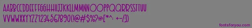 Texastoast Font – Purple Fonts on Gray Background