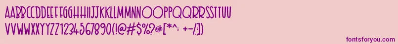 Texastoast Font – Purple Fonts on Pink Background