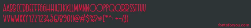 Texastoast Font – Red Fonts on Black Background