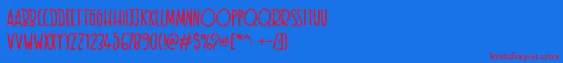 Texastoast Font – Red Fonts on Blue Background