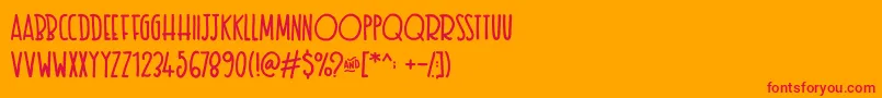 Texastoast Font – Red Fonts on Orange Background