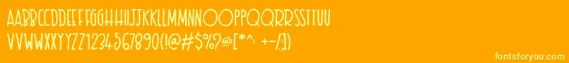 Texastoast Font – Yellow Fonts on Orange Background