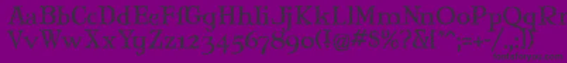 Fonte MaryJaneGilardino – fontes pretas em um fundo violeta