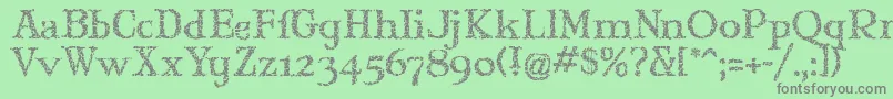 MaryJaneGilardino Font – Gray Fonts on Green Background