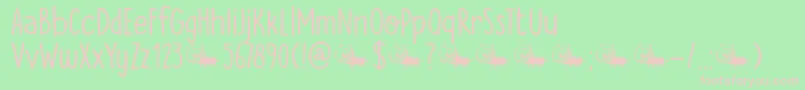 DkTheCatsWhiskers Font – Pink Fonts on Green Background