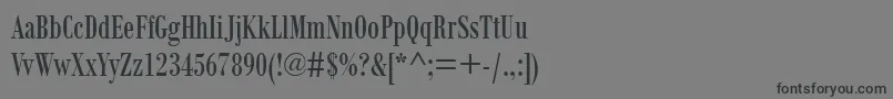 BodoniMtCondensed Font – Black Fonts on Gray Background