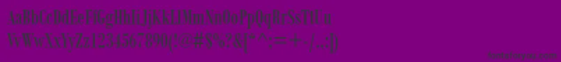 BodoniMtCondensed Font – Black Fonts on Purple Background