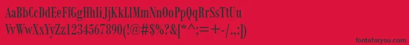 BodoniMtCondensed Font – Black Fonts on Red Background