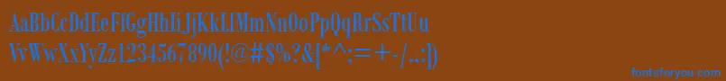 BodoniMtCondensed Font – Blue Fonts on Brown Background