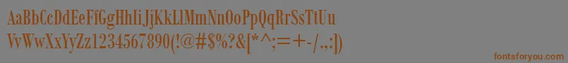 BodoniMtCondensed Font – Brown Fonts on Gray Background