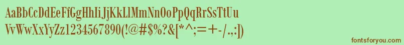 BodoniMtCondensed Font – Brown Fonts on Green Background