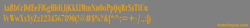 BodoniMtCondensed Font – Orange Fonts on Gray Background
