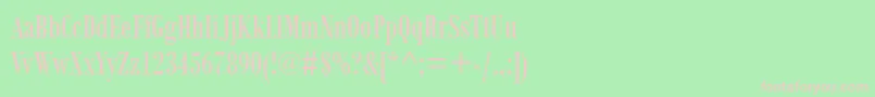 BodoniMtCondensed Font – Pink Fonts on Green Background
