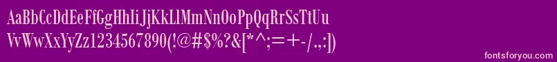 BodoniMtCondensed Font – Pink Fonts on Purple Background
