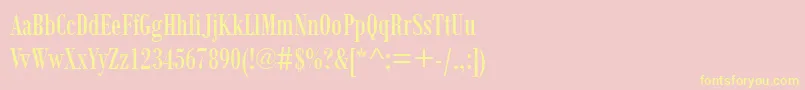 BodoniMtCondensed Font – Yellow Fonts on Pink Background